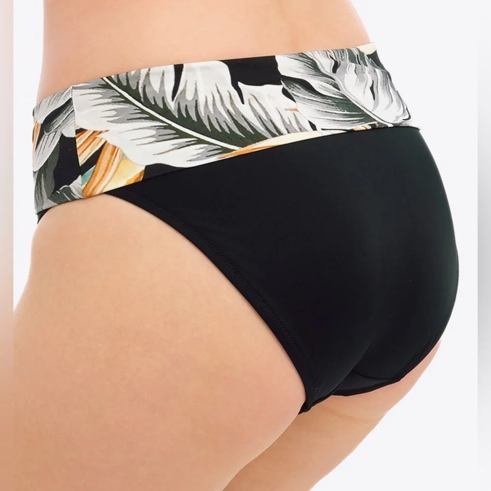 Fantasie XL Bamboo Grove Fold Over Brief Multi Print Bikini Swim Pant